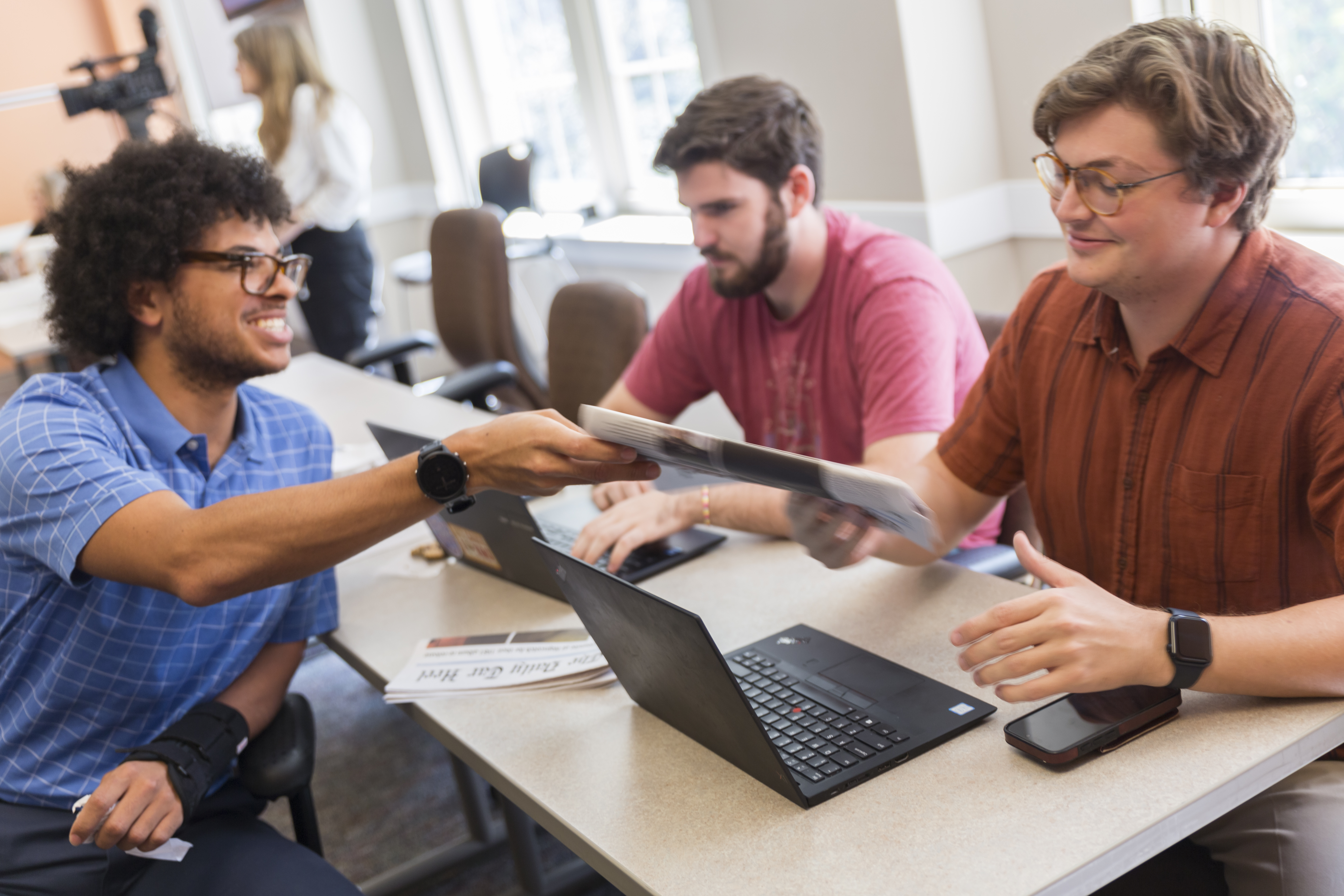 MPA students collaborate in class